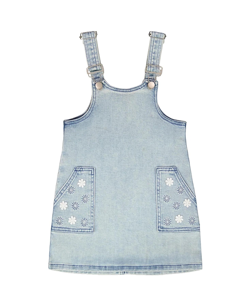 Deux par Deux Girls' Sleeveless Denim Overall Dress - Big Kid