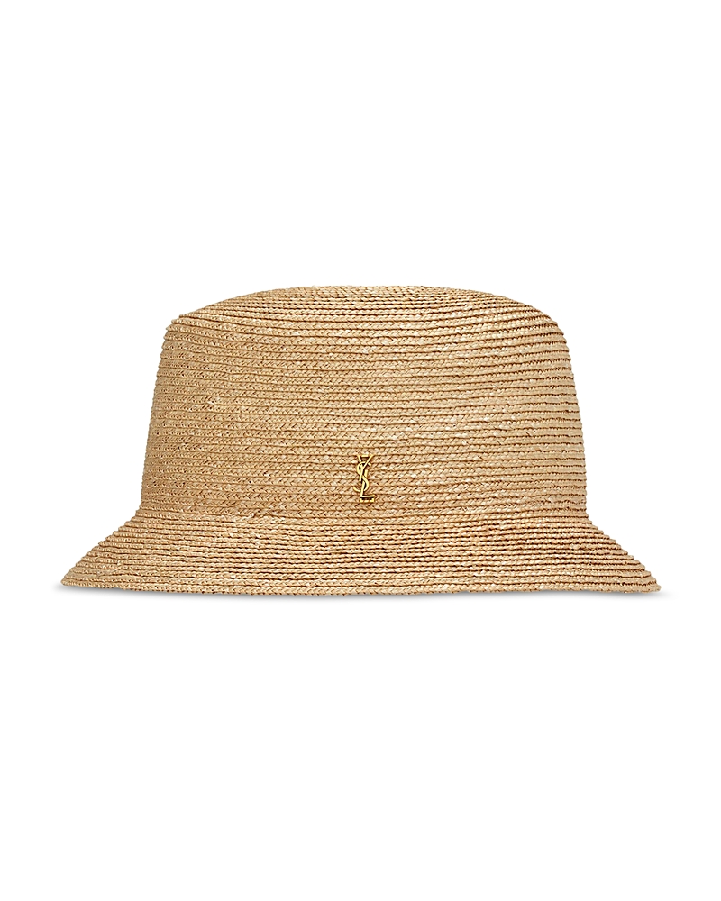 Saint Laurent Maglina Straw Bucket Hat