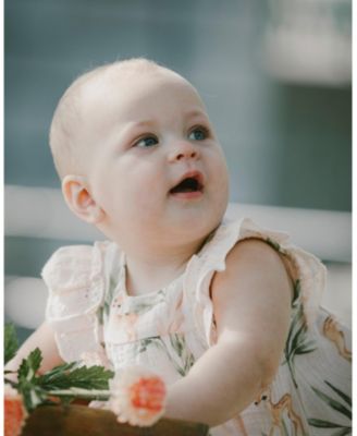 Girls' Muslin Dress and Bloomer Deer Printed Set - Baby