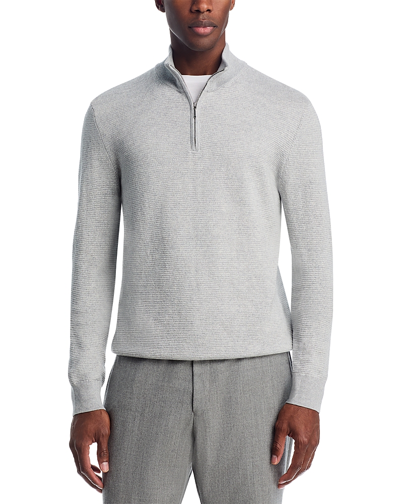 The Men's Store at Bloomingdale's Quarter Zip Mock Neck Sweater - Exclusive