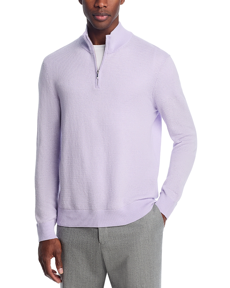 The Men's Store at Bloomingdale's Quarter Zip Mock Neck Sweater - Exclusive