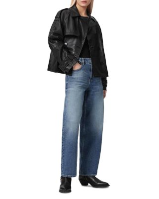 Reya Cropped Leather Jacket