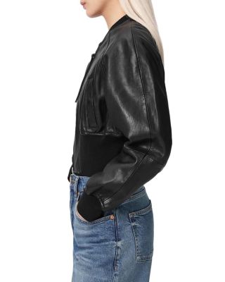 Suri Leather Bomber Jacket