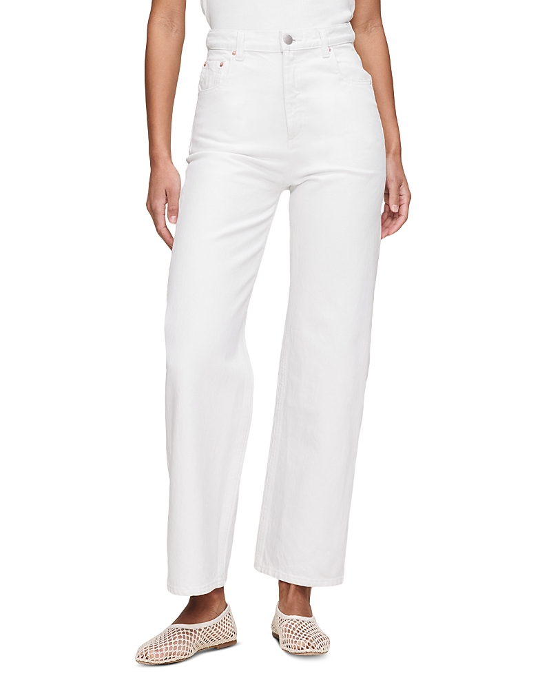 DL1961 Karmine Refined Wide Leg SculptSystem High Rise Jeans in White