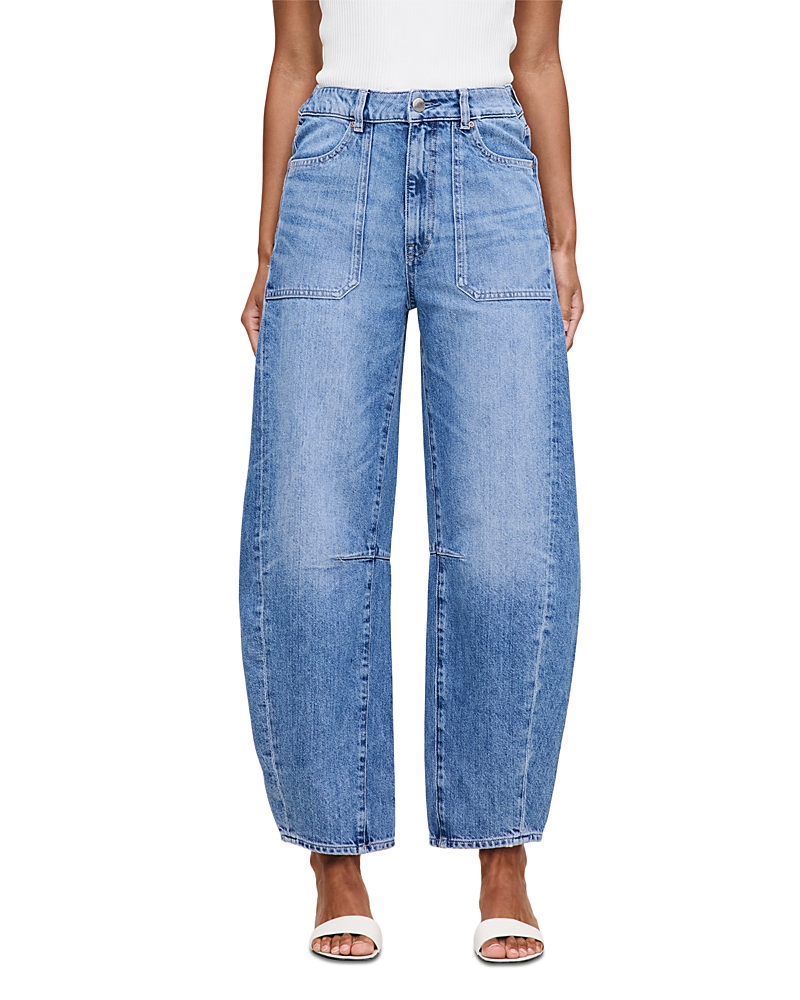 DL1961 Miro Petite High Rise Ankle Barrel Jeans in Meadow Lake