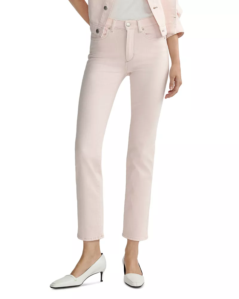 DL1961 Mara Straight Mid Rise Instasculpt Ankle Jeans in Ballet