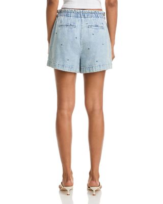 Foster Embroidered Denim Shorts