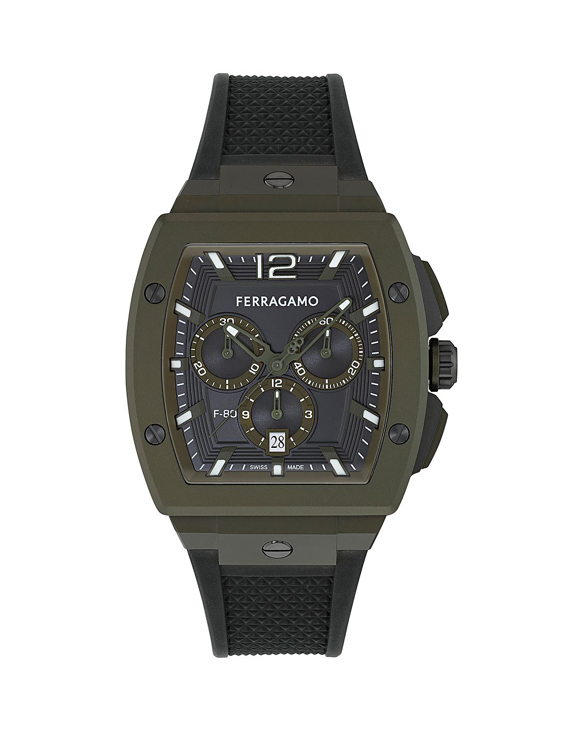 Ferragamo F-80 Tonneau Chronograph, 42mm