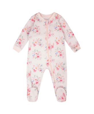  Girls' Organic Cotton Flower Print One-Piece Pyjama - Baby