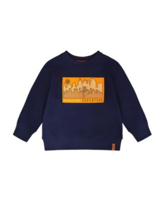 Boys' Crew Ribbed Cuffs Long Sleeve French Terry Sweatshirt - Little Kid, Big Kid