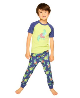  Boys' Organic Cotton Dino Two-Piece Pajama Set - Little Kid, Big Kid