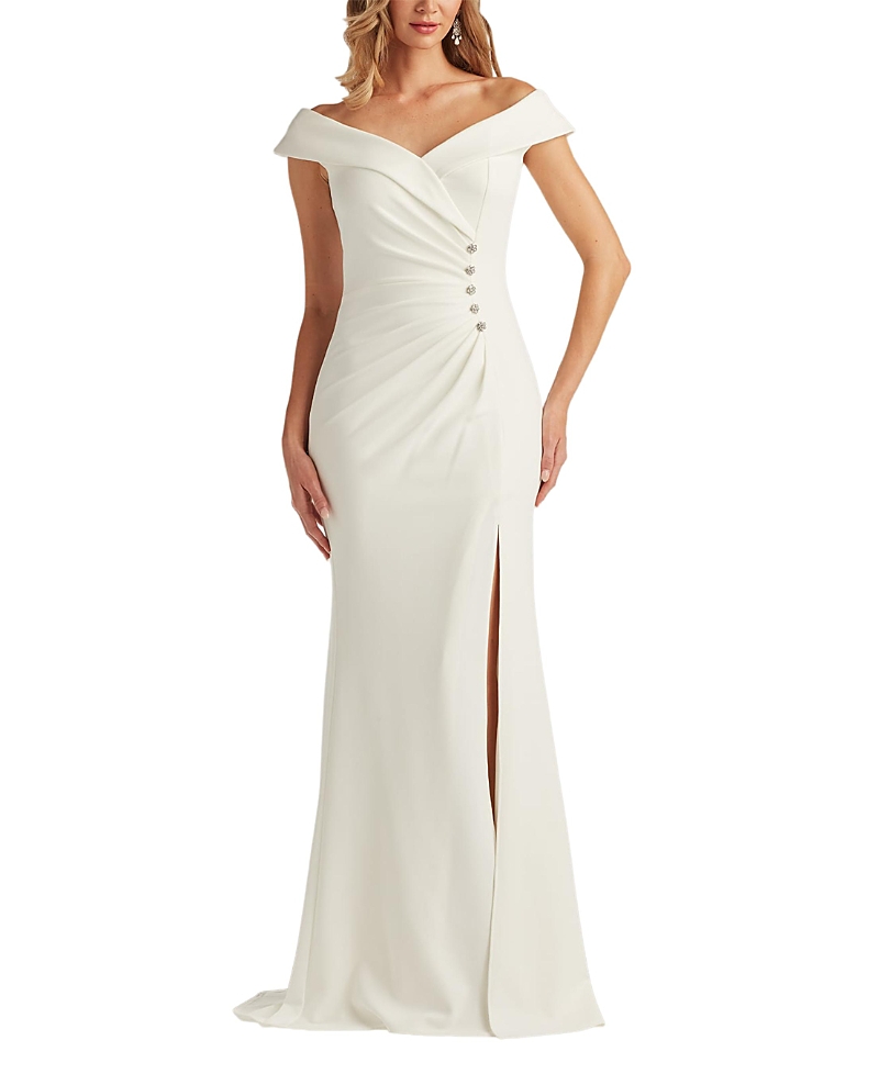 Tadashi Shoji Ames Off-Shoulder Gown