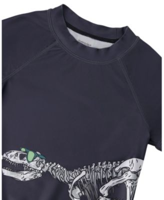Boys' Short Sleeve Graphic Dinosaur Rashguard - Little Kid