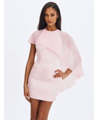Umeko Asymmetrical Cape Mini Dress