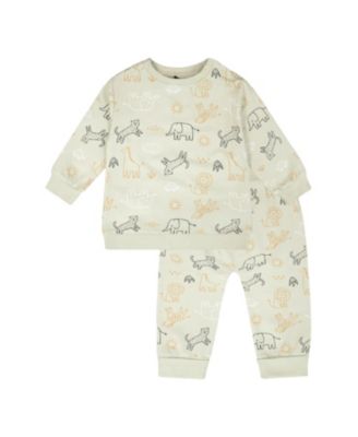 Boys' Organic Cotton Jersey Animal Print Sweater and Pants Set - Baby