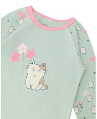 Girls' Organic Cotton Kitten Two-Piece Pyjama Set - Little Kid