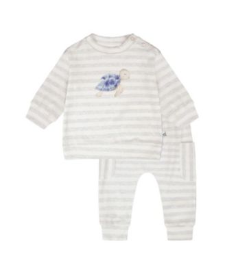 Boys' Soft Jersey Stripes Sweater and Pants Set - Baby