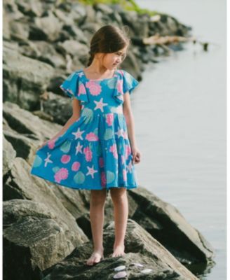  Girls' Short Sleeve Crinkle Jersey Shell Dress - Big Kid