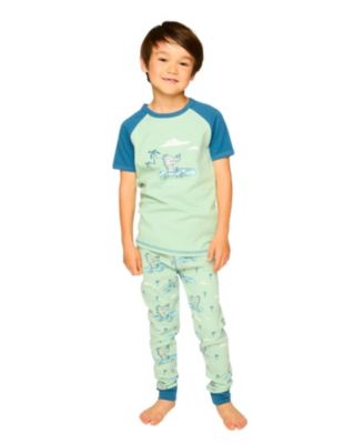  Boys' Organic Cotton Crocodile Two-Piece Pyjama Set - Little Kid