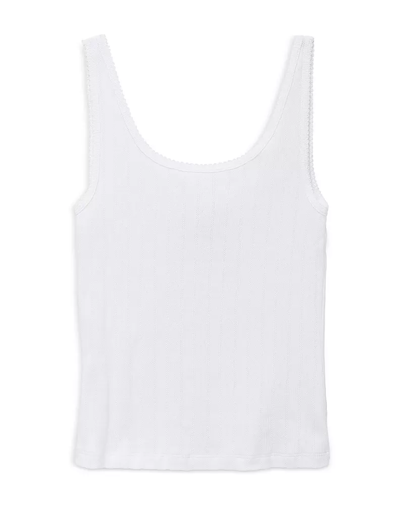 Petite Plume Pointelle Knit Tank Top