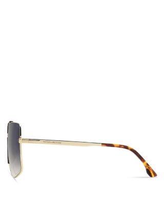 Square Double Bridge Sunglasses, 62mm