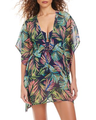 V Neck Caftan Swim Cover-Up