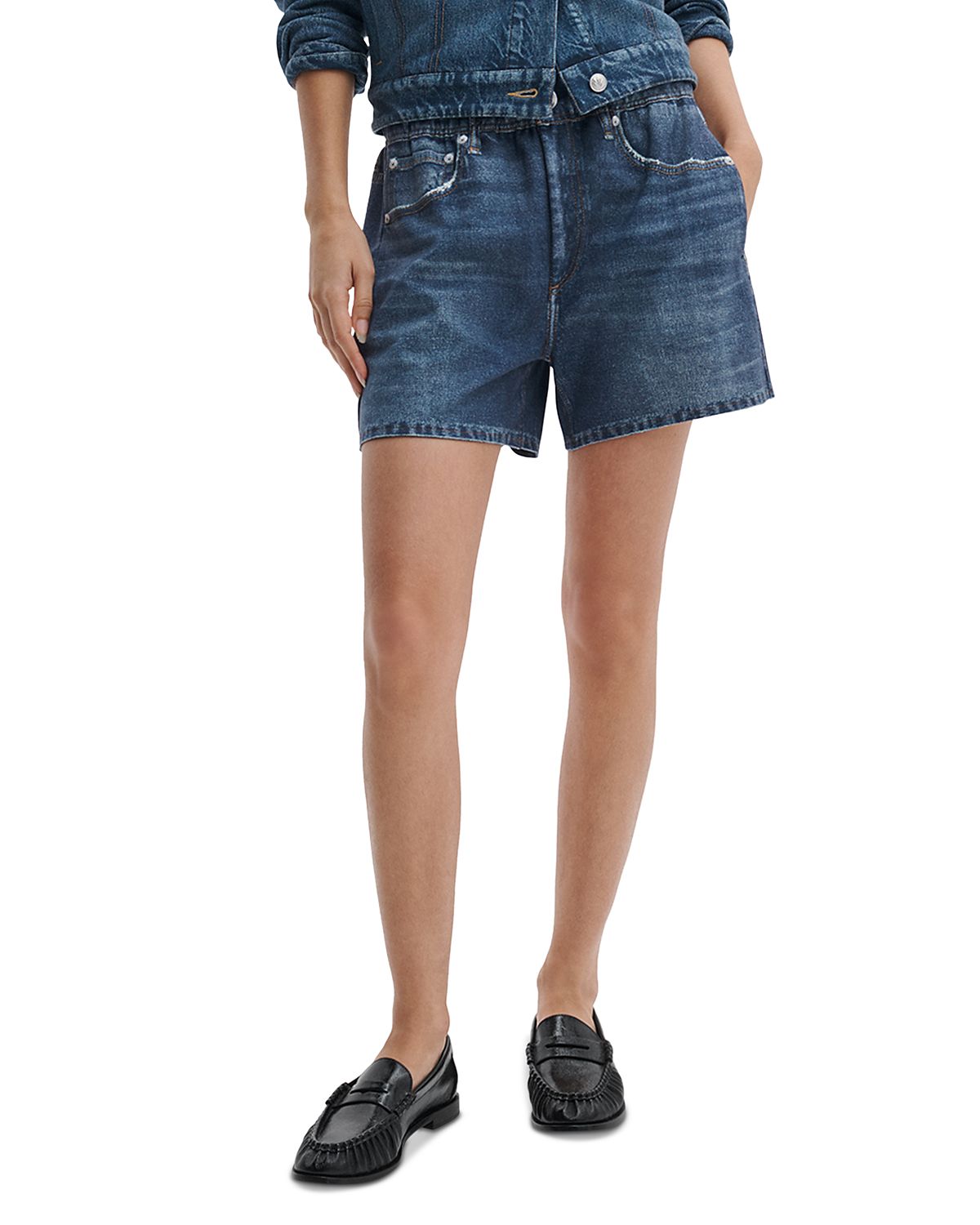 rag & bone Miramar Walking Cotton Terry Sweatpant Jean Shorts