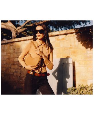 Romy Crescent Leather Shoulder Bag