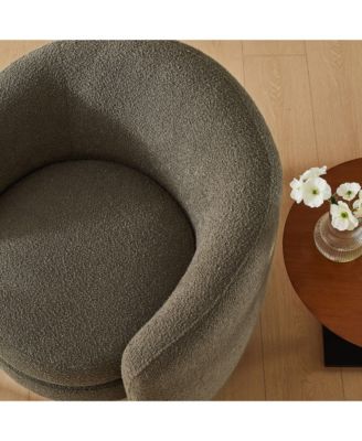  Affinity Upholstered Boucle Fabric Curved Back Armchair