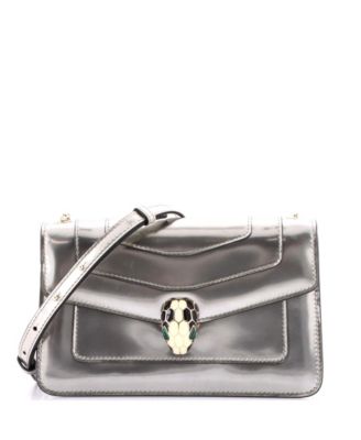  Small Serpenti Forever Shoulder Bag Metallic Leather