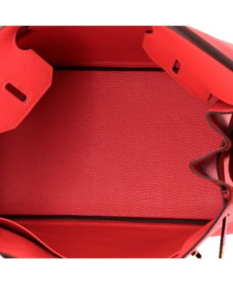 Birkin 30 Handbag Red Epsom with Gold Hardware