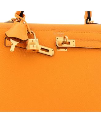 Kelly 25 Handbag Yellow Epsom with Gold Hardware