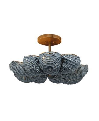 Anguilla Wood Beaded Semi-Flush Mount