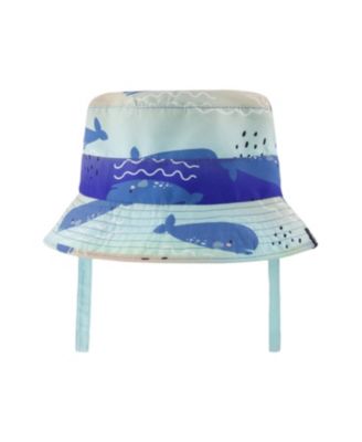  Boys' Wide Brim Blue Whale Beach Hat - Little Kid