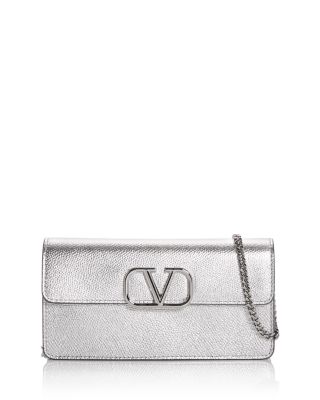 VLogo Leather Wallet on Chain