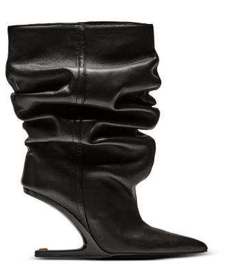 Women's "No Wedge" Smooth Leather Ankle Boots