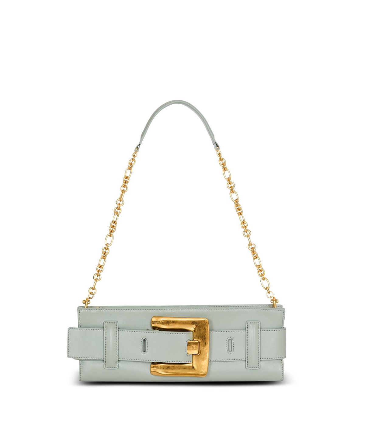 Balmain Anthem Calfskin Leather Clutch