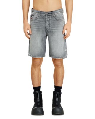 Regular Fit Whiskered Jean Shorts