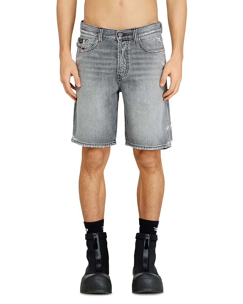 Diesel Regular Fit Whiskered Jean Shorts