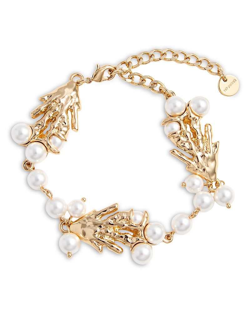 Self-Portrait Imitation Pearl Coral Flex Bracelet
