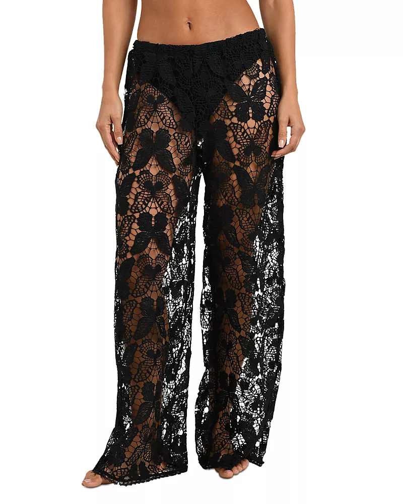 L'Agence Butterfly Crocheted Cover Up Pants