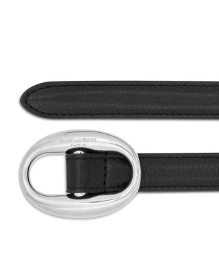 Oval Buckle Thin Belt