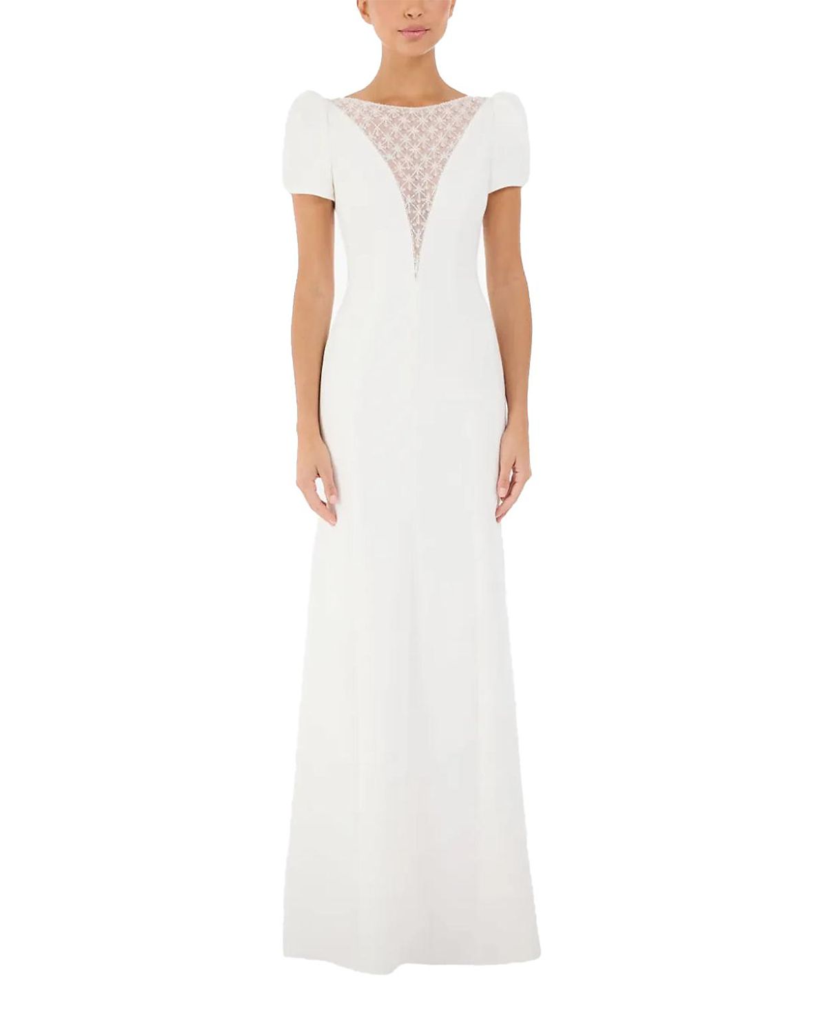Jenny Packham Empress Puff-sleeve Crystal-embellished Maxi Dress