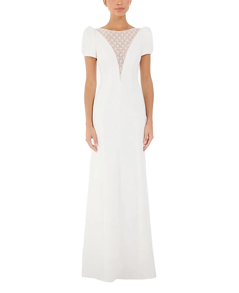 Jenny Packham Empress Puff-sleeve Crystal-embellished Maxi Dress