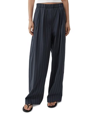 Stripe Relaxed Pleat Pants