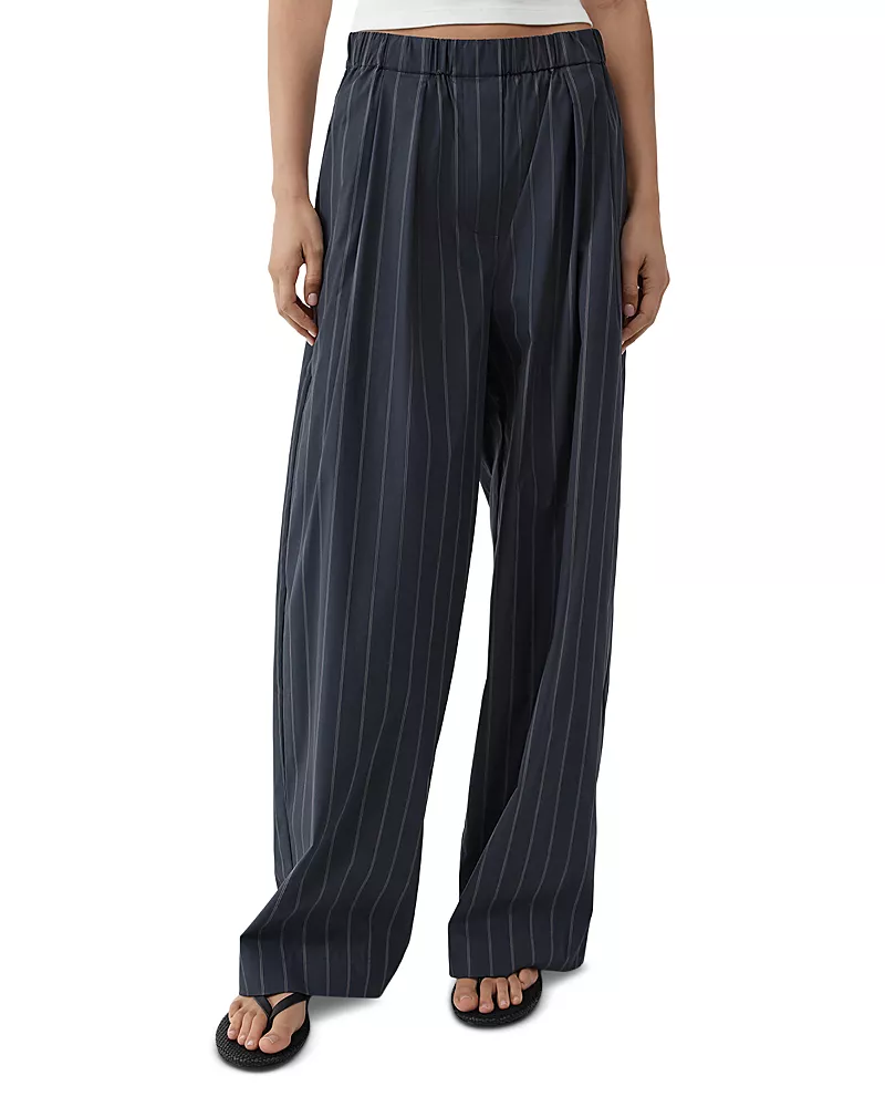 St. Agni Stripe Relaxed Pleat Pants