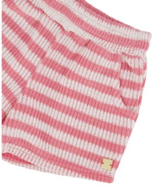 Girls' Elastic Waist Scoop Pockets Striped Shorts - Little Kid
