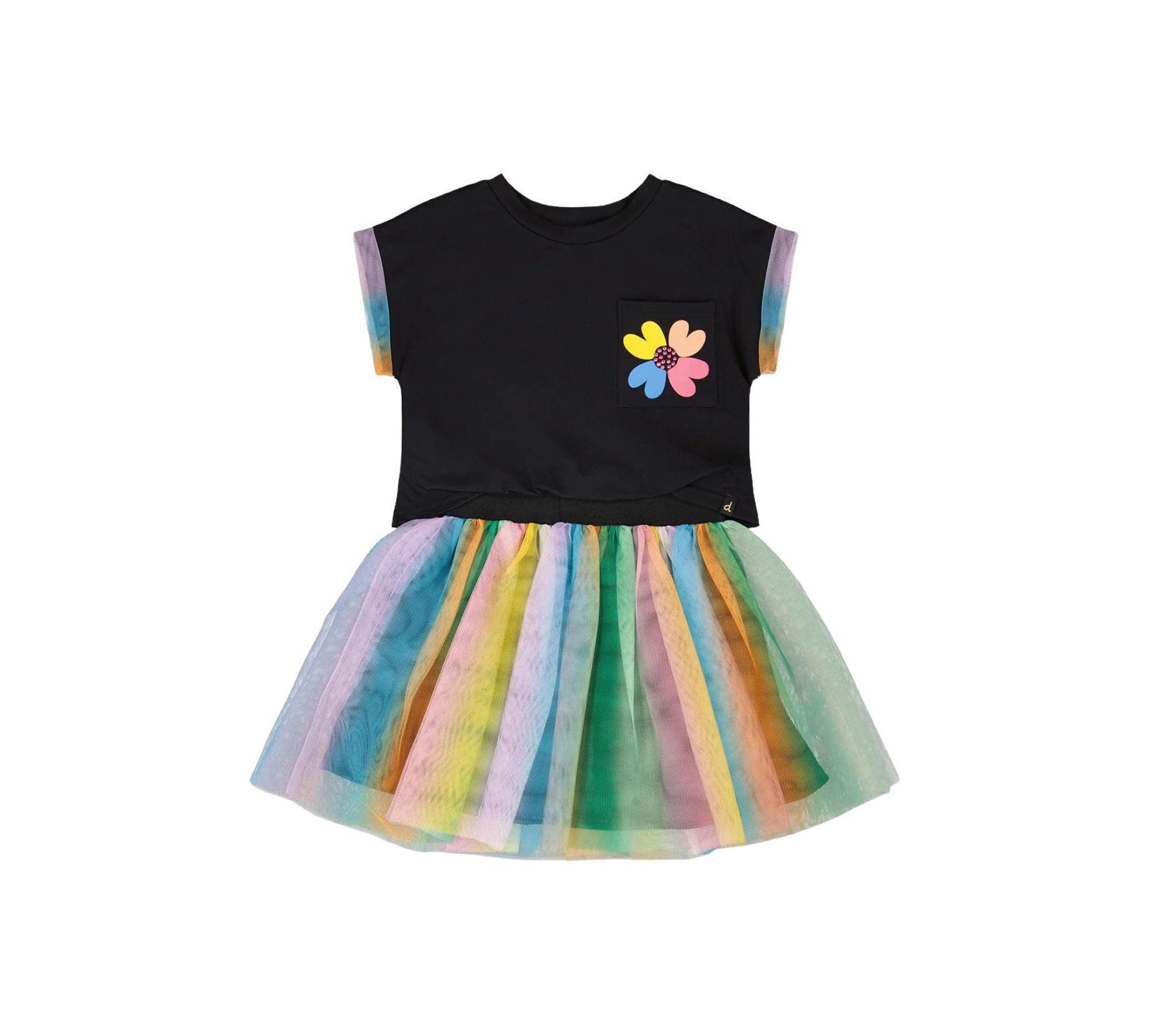 Girls' Organic Cotton and Mesh Short Sleeve Dress - Big Kid - Image 1