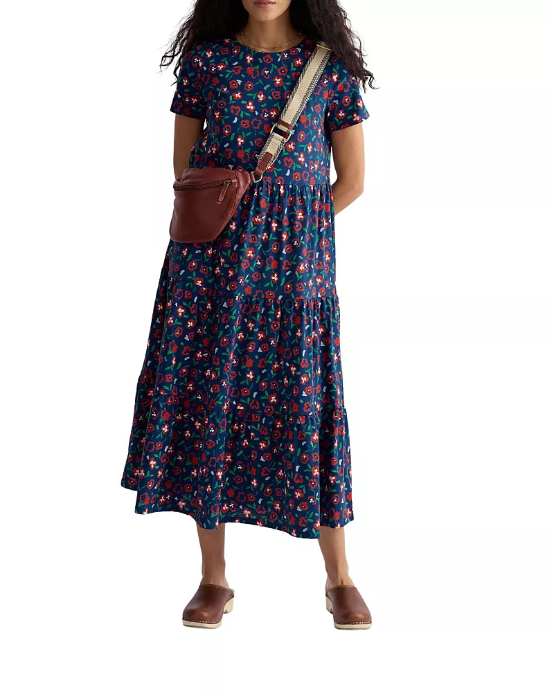 Seasalt Cornwall Women's Short Sleeve Line Strokes Dress