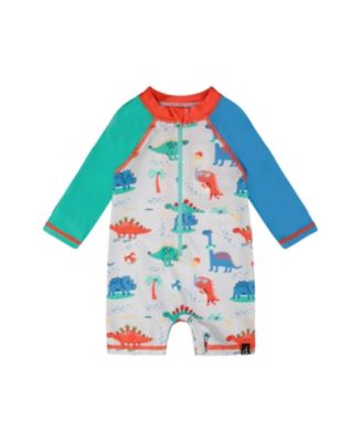 Boys' One-Piece Long Sleeve Dinosaur Rashguard - Little Kid
